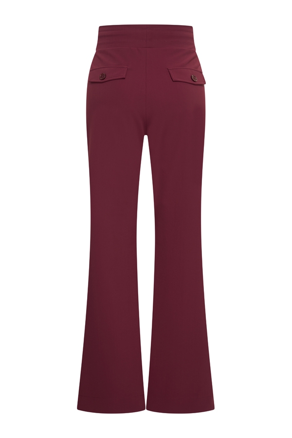 Mi Piace - Trousers Straight 089 Bonded - Burgundy
