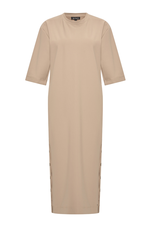 Mi Piace - Dress Maxi Bonded - Latte