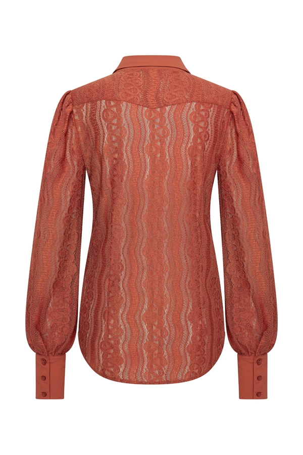 Mi Piace - Blouse Kant - Rust