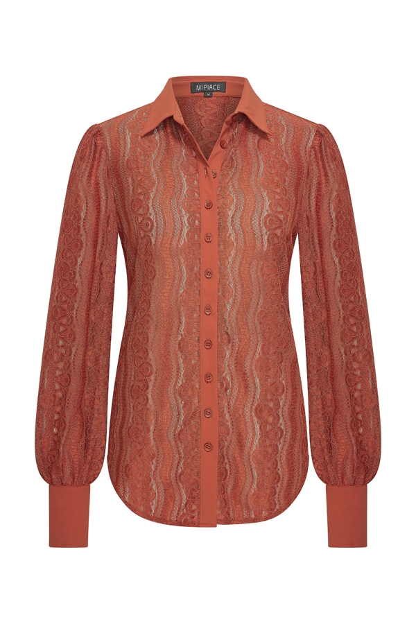 Mi Piace - Blouse Kant - Rust