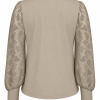Triple Nine - Blazer cross body lace sleeves - Beige