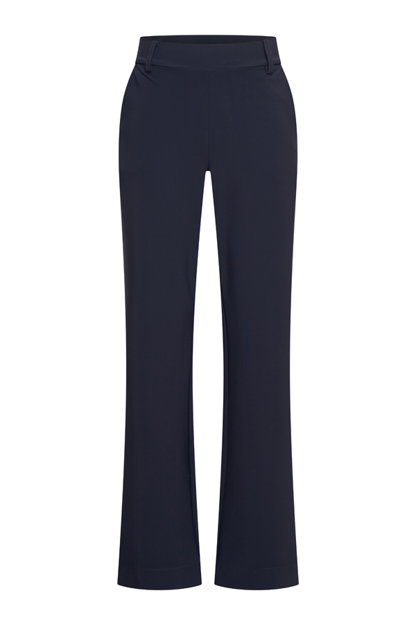 Mi Piace - Trousers Straight Bonded - Dark Blue