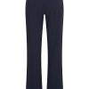 Mi Piace - Trousers Straight Bonded - Dark Blue