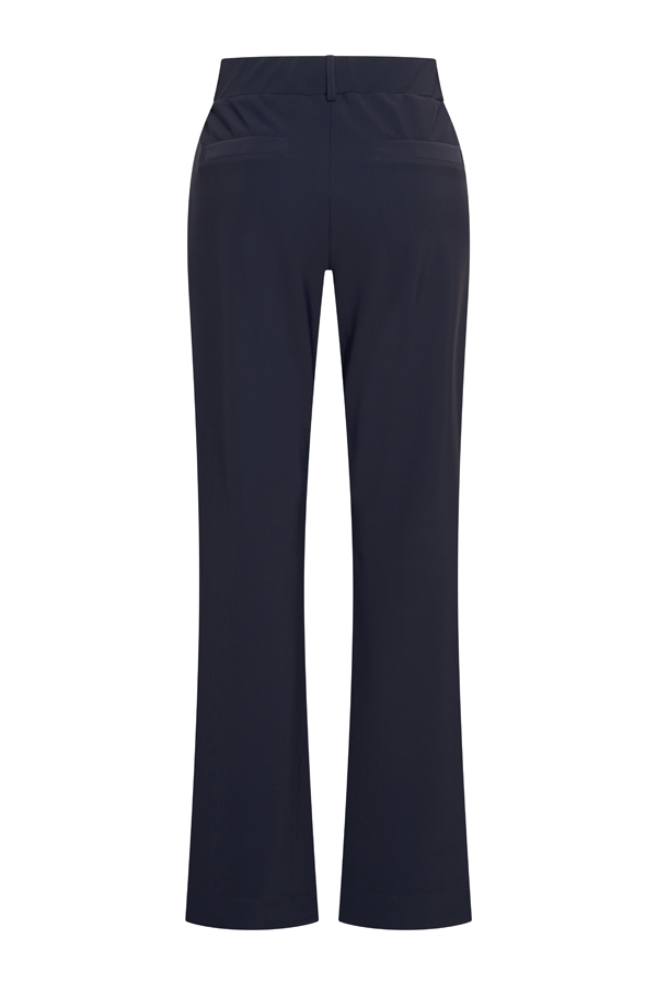 Mi Piace - Trousers Straight Bonded - Dark Blue
