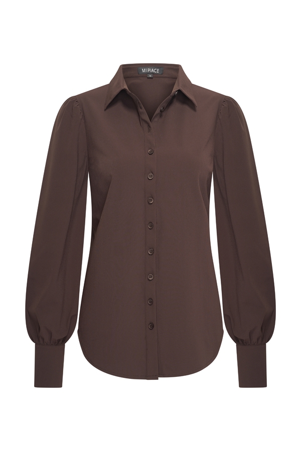 Mi Piace - Blouse Pofmouw - Espresso
