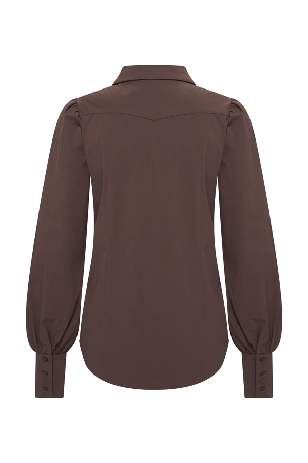 Mi Piace - Blouse Pofmouw - Espresso
