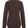 Mi Piace - Blouse Lange Mouw - Espresso