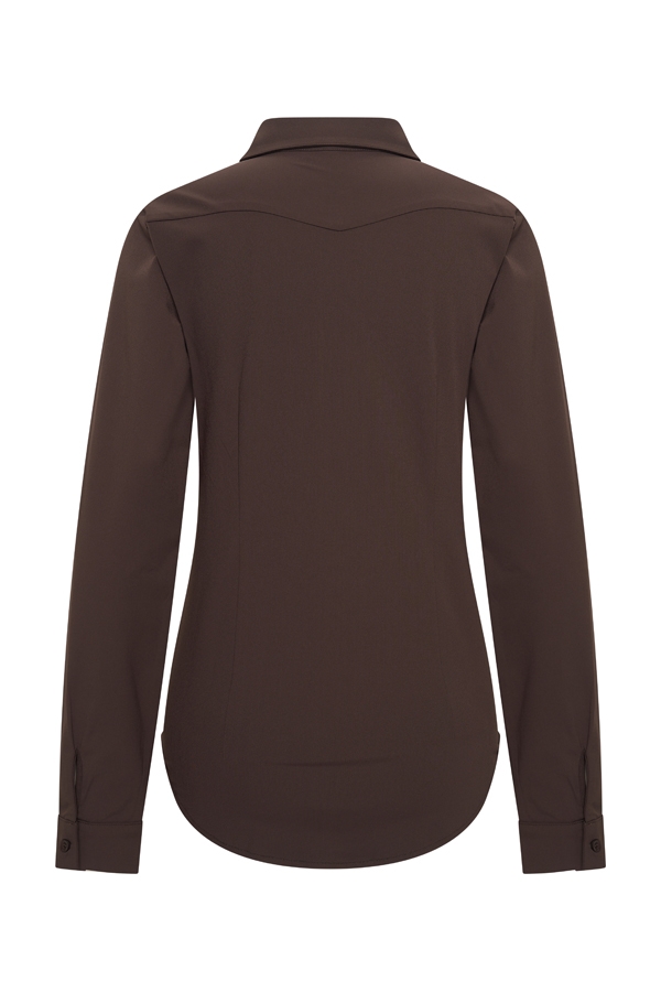 Mi Piace - Blouse Lange Mouw - Espresso