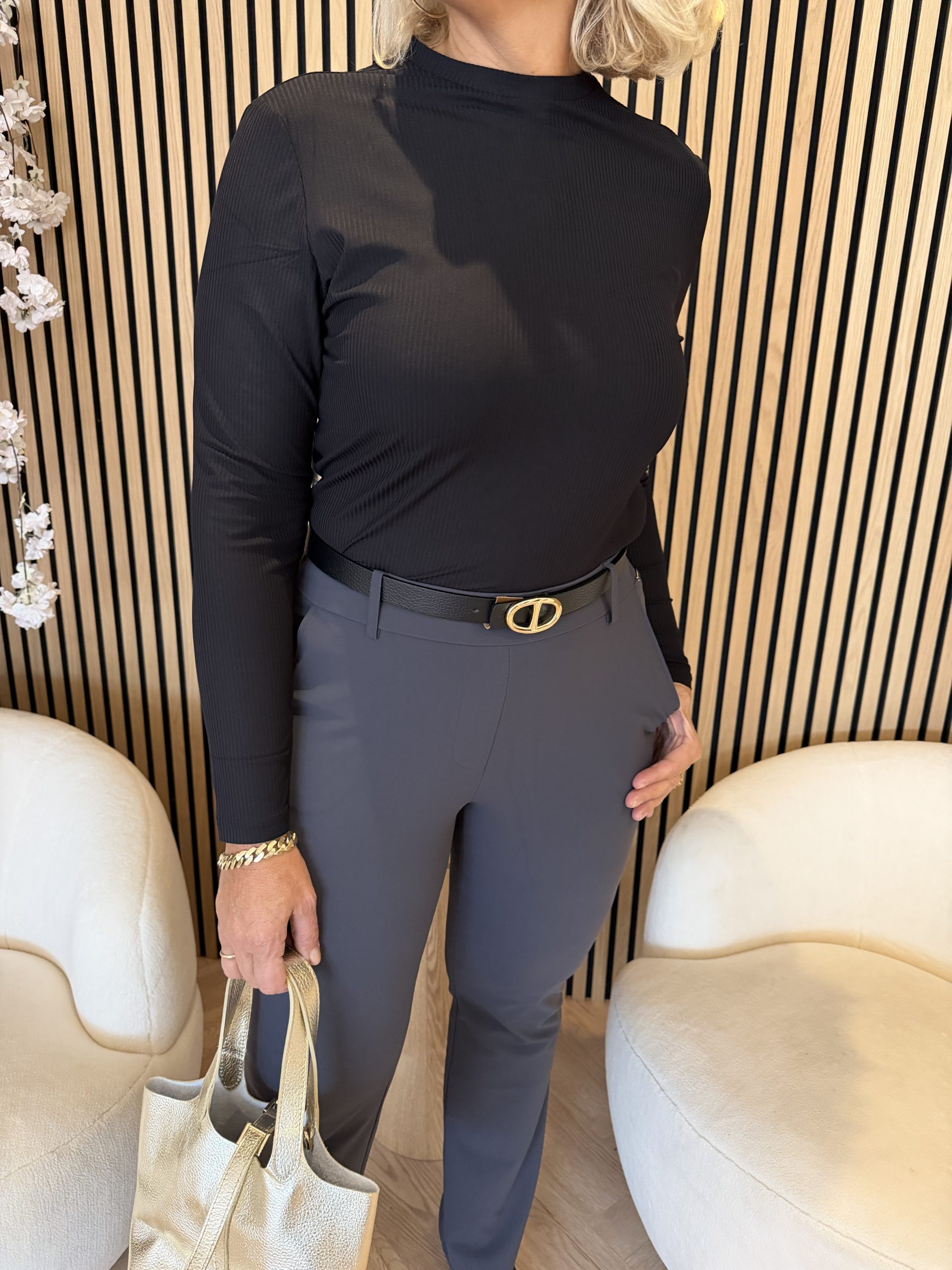 Mi Piace - Shirt Ribbed - Black