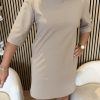 Mi Piace - Dress Midi Bonded - Latte