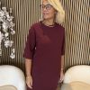 Mi Piace - Dress Midi Bonded - Burgundy