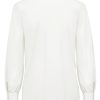 Triple Nine - Top with pearls on collar - White