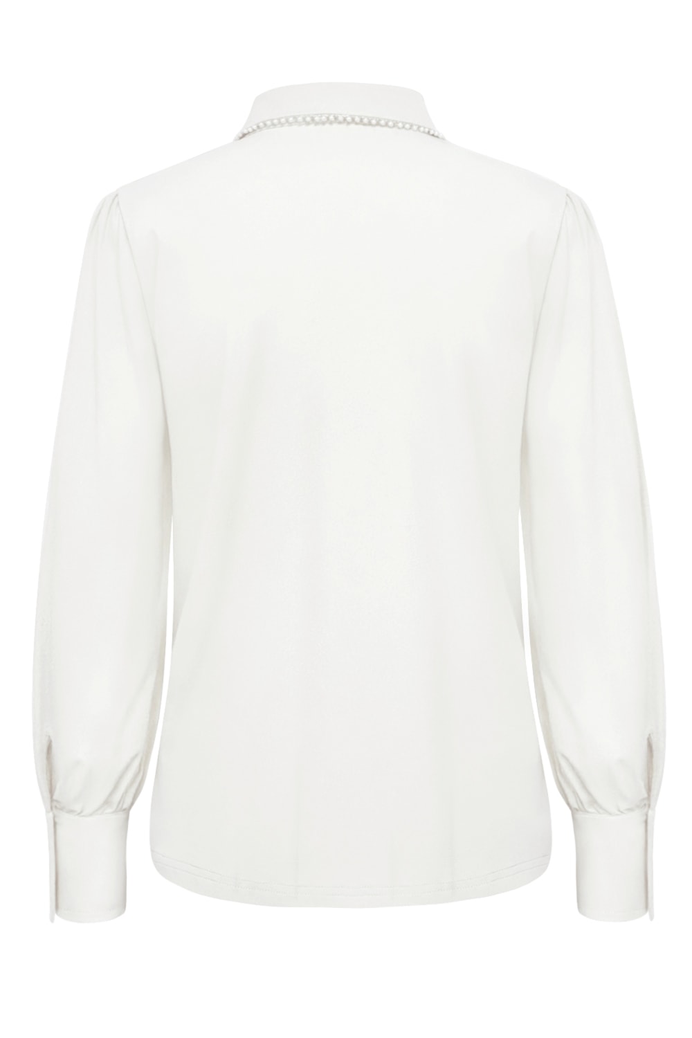 Triple Nine - Top with pearls on collar - White