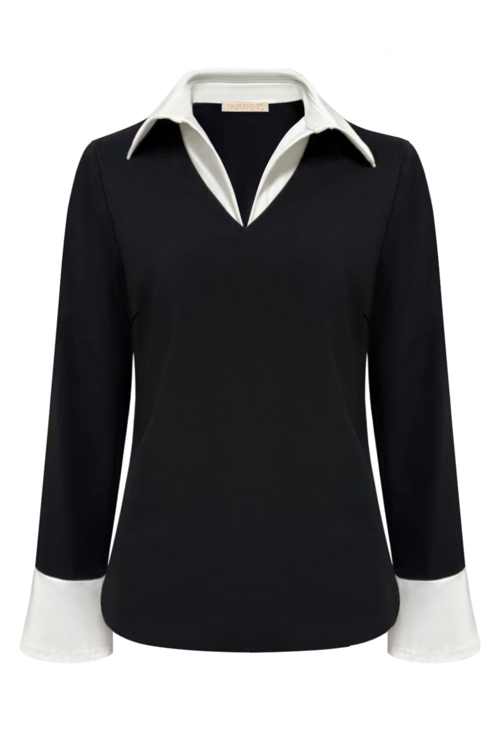 Triple Nine - Top white collar and machette - Black/White