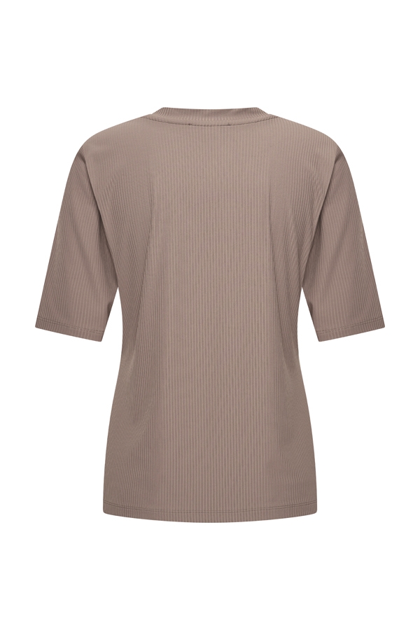Mi Piace - Shirt V Neck Ribbed - Falcon