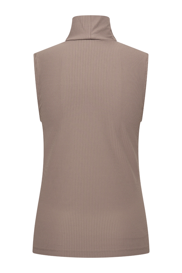 Mi Piace - Top Collar Ribbed - Falcon