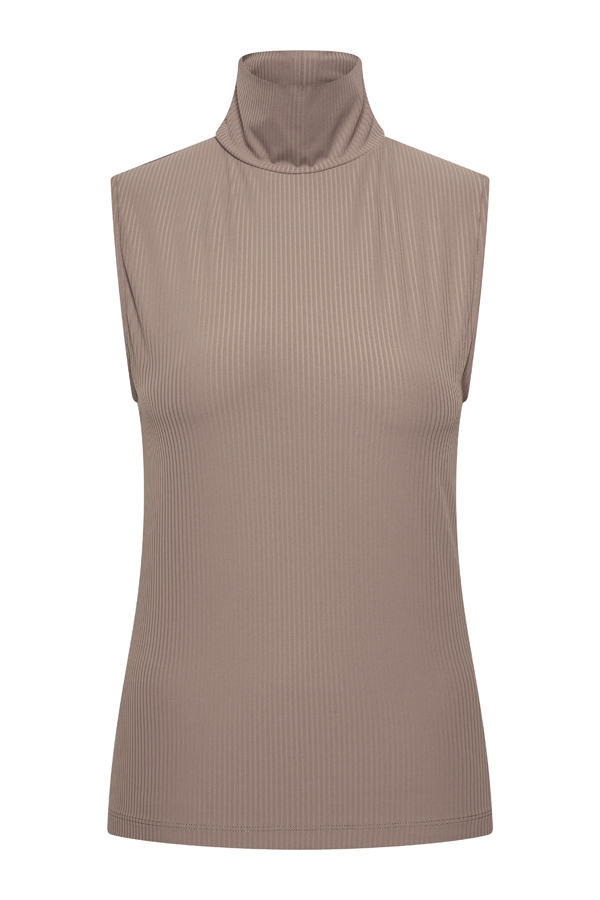 Mi Piace - Top Collar Ribbed - Falcon