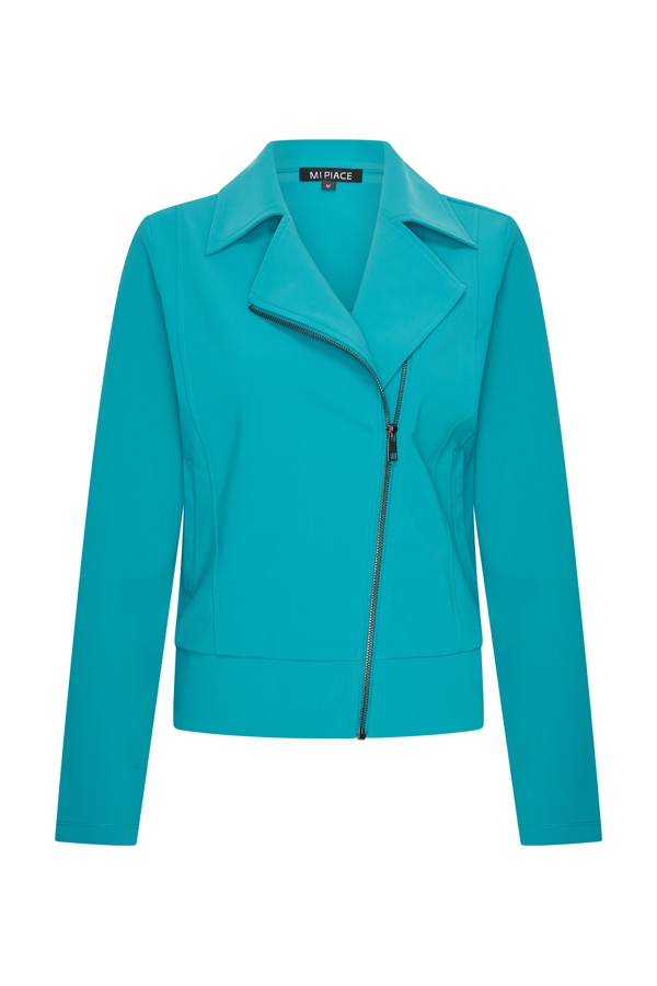 Mi Piace - Biker Jacket Bonded - Petrol