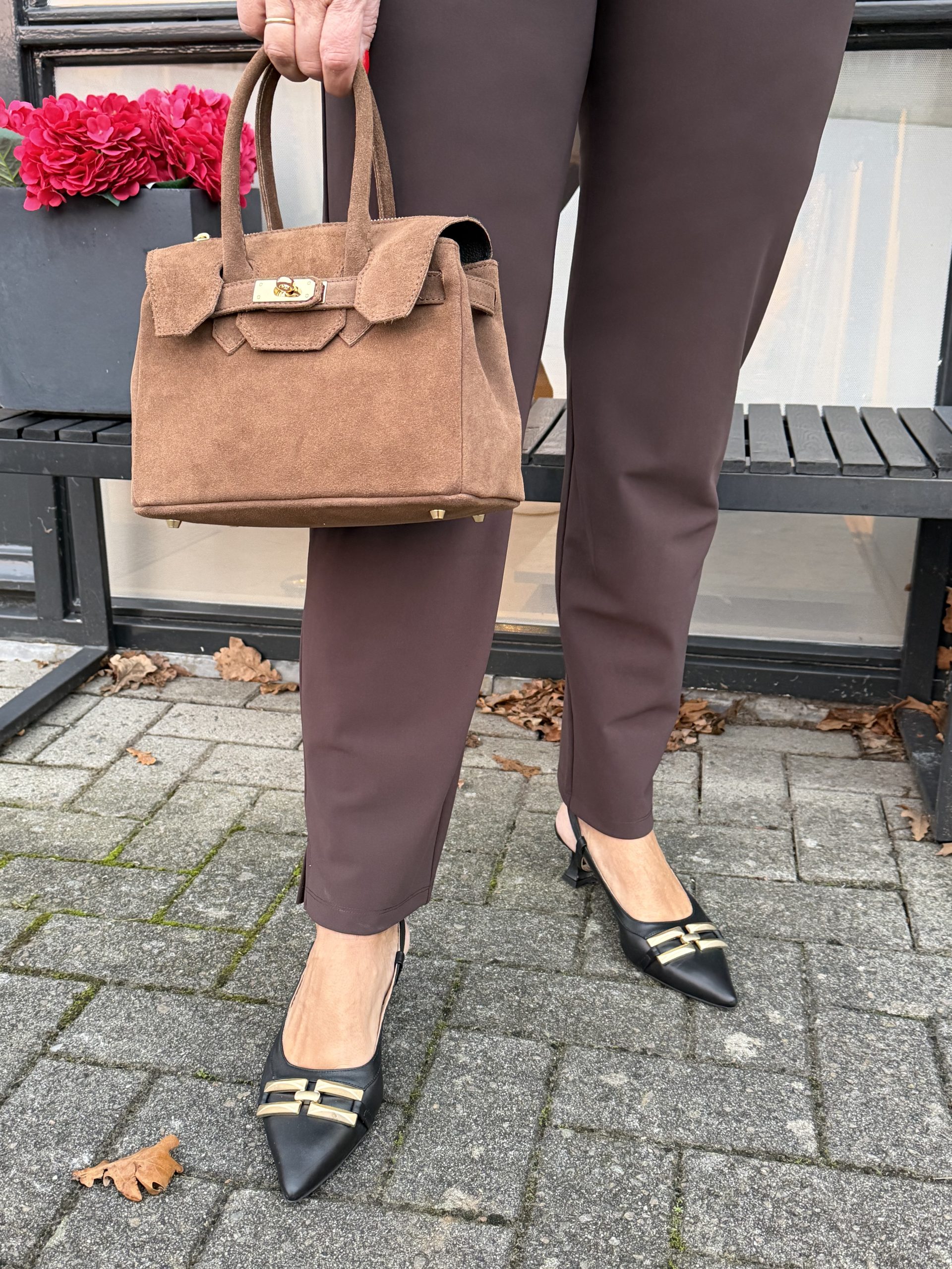 Mi Piace - Trousers Bonded - Espresso