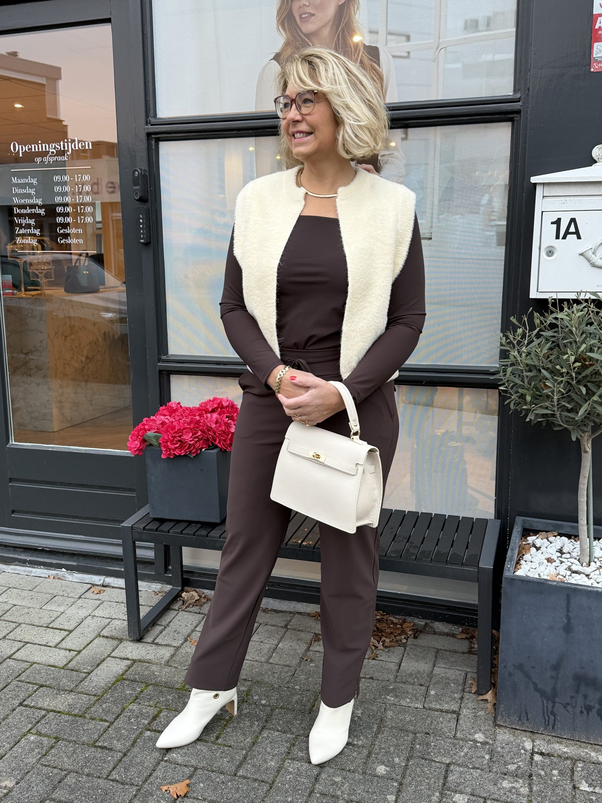 Mi Piace - Trousers Bonded - Espresso