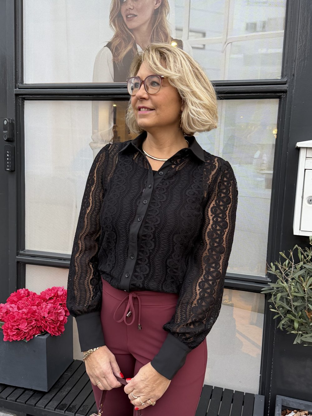 Mi Piace - Blouse Lace - Black