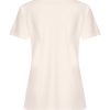 Mi Piace - T shirt V Hals Korte Mouw - Off White