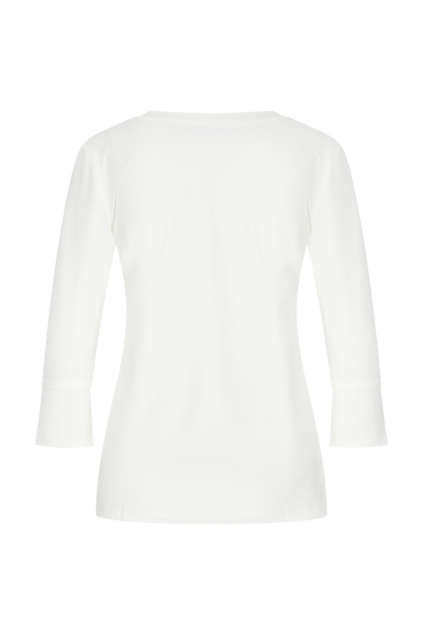 Mi Piace - Top 3/4 Mouw - Off White