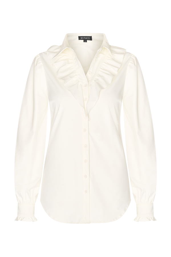 Mi Piace - Blouse Ruche - Off White