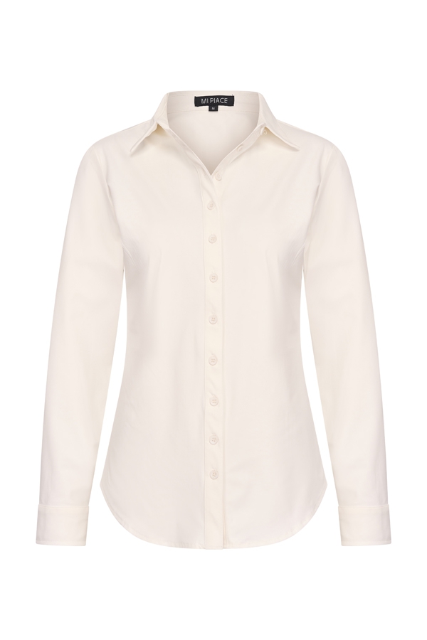 Mi Piace - Blouse Lange Mouw - Off White