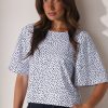 Lady Day - Aston Top - Simple white/Blue