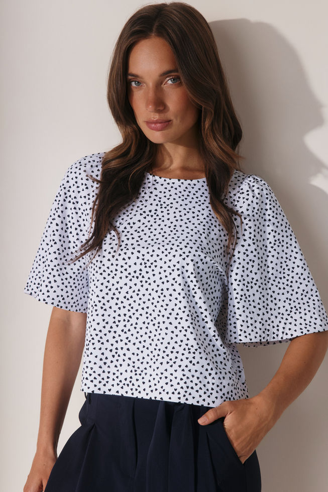 Lady Day - Aston Top - Simple white/Blue