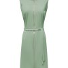 Triple Nine - Dress cut sleeves with zip and belt - Sage Green