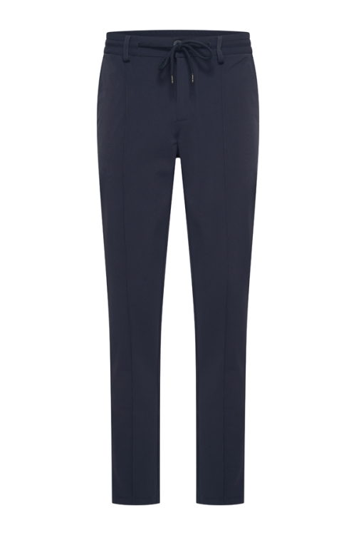 Mi Piace Heren - Men Trousers Pintuck Seam - Dark Blue