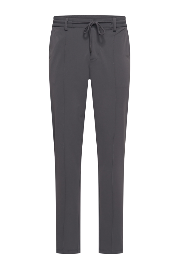 Mi Piace Heren - Men Trousers Pintuck Seam - Dark Grey