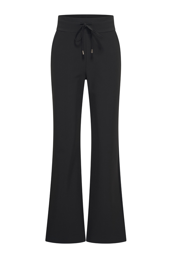 Mi Piace - Trousers Straight 089 Bonded - Black