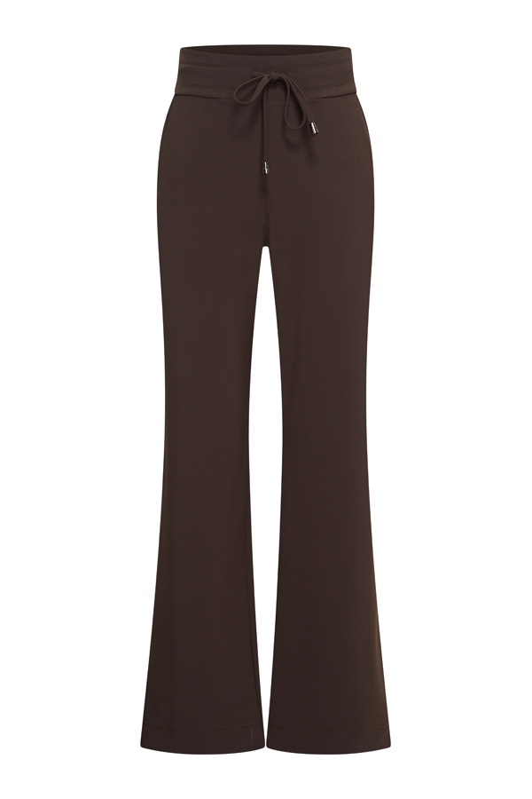 Mi Piace - Trousers Straight 089 Bonded - Espresso