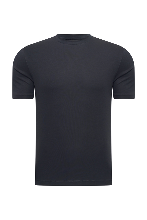 Mi Piace Heren - Men Cotton T Shirt - Dark Blue