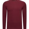 Mi Piace Heren - Men Cotton Shirt Long Sleeves - Burgundy