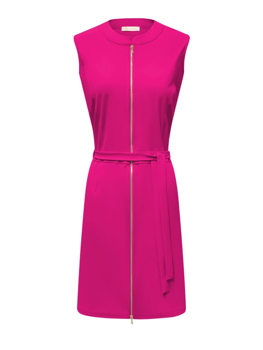 Triple Nine - Dress cut sleeves with zip and belt - Fuchsia