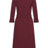 Mi Piace - Jurk 3/4 Mouw recht - Burgundy