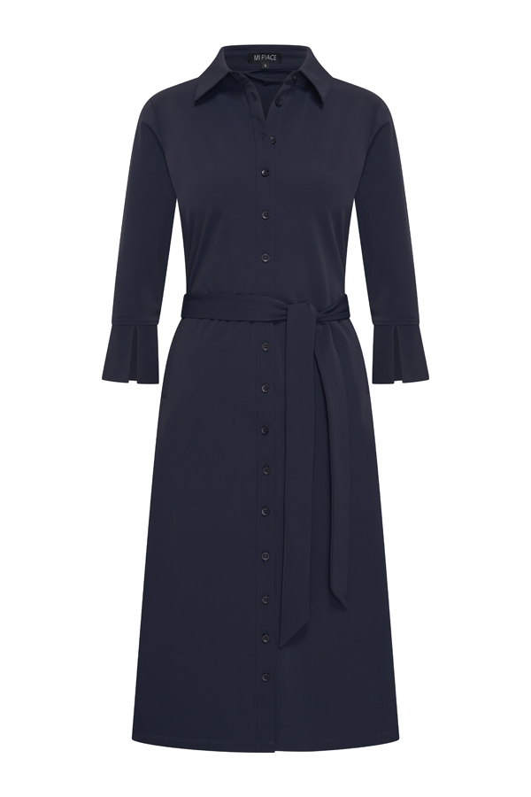Mi Piace - Jurk 3/4 Mouw recht - Dark Blue