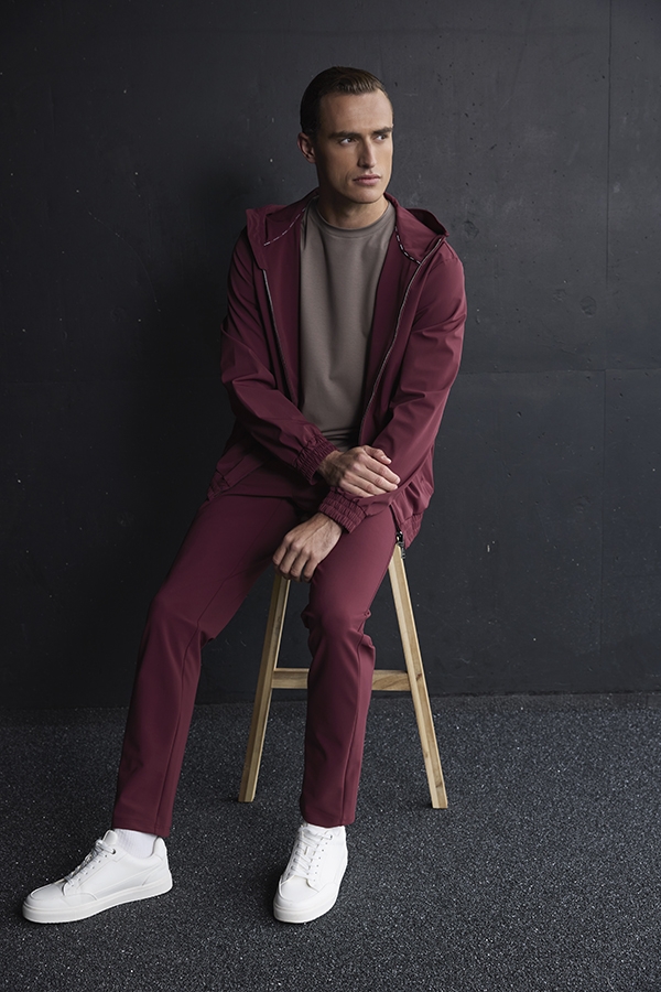 Mi Piace Heren - Men Trousers L32 - Burgundy