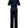 Triple Nine - Jumpsuit short sleeves v neck with zip - Navy