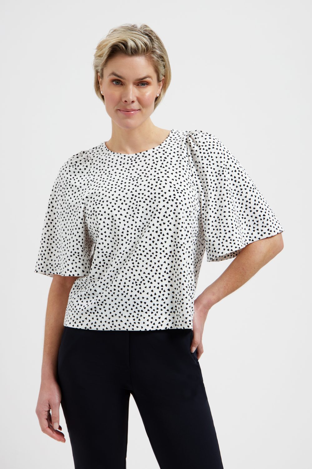 Lady Day - Aston Top - Simple white/Blue