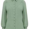 Triple Nine - Blouse basics half moon - Sage green