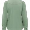 Triple Nine - Blouse basics half moon - Sage green