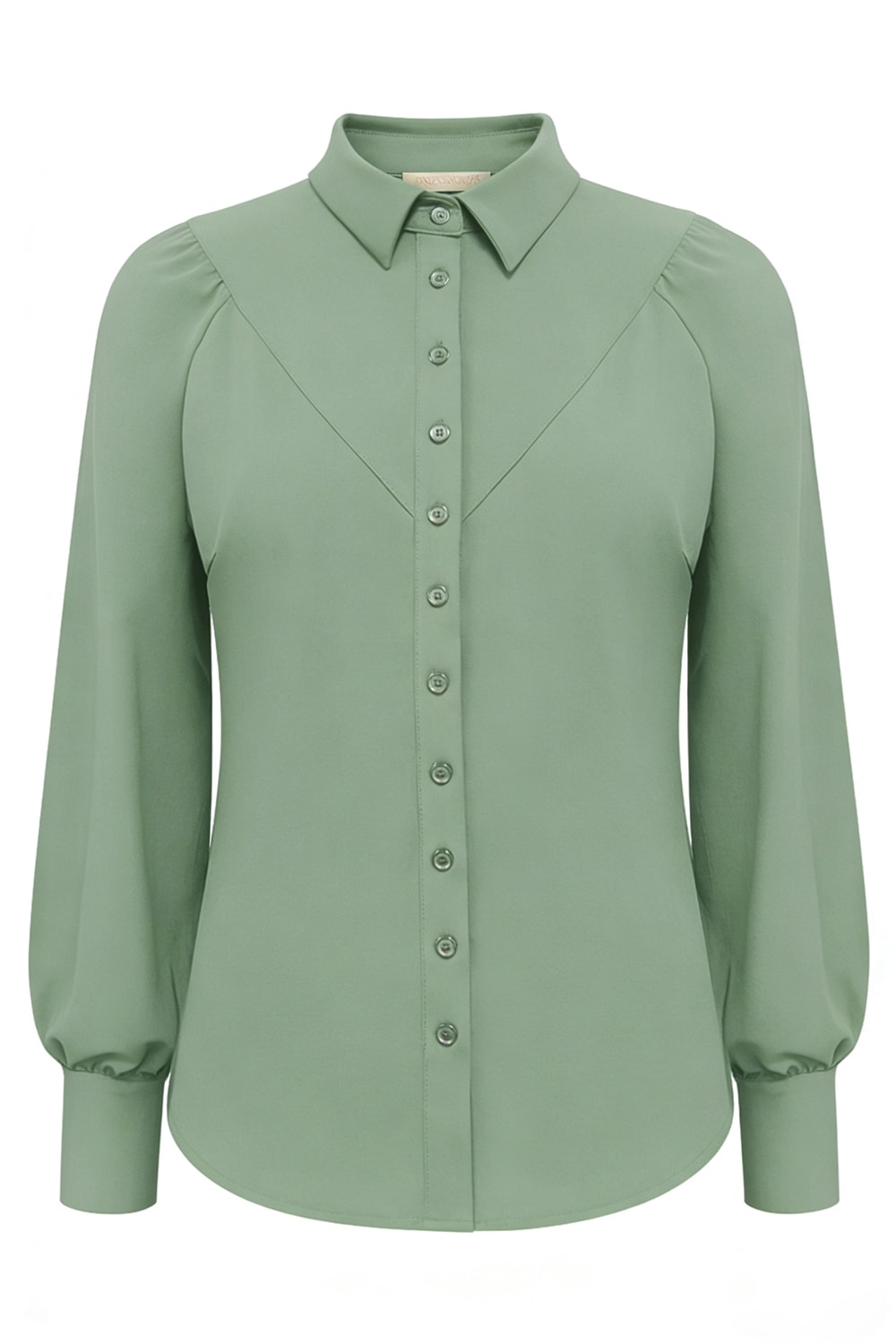 Triple Nine - Blouse basics half moon - Sage green