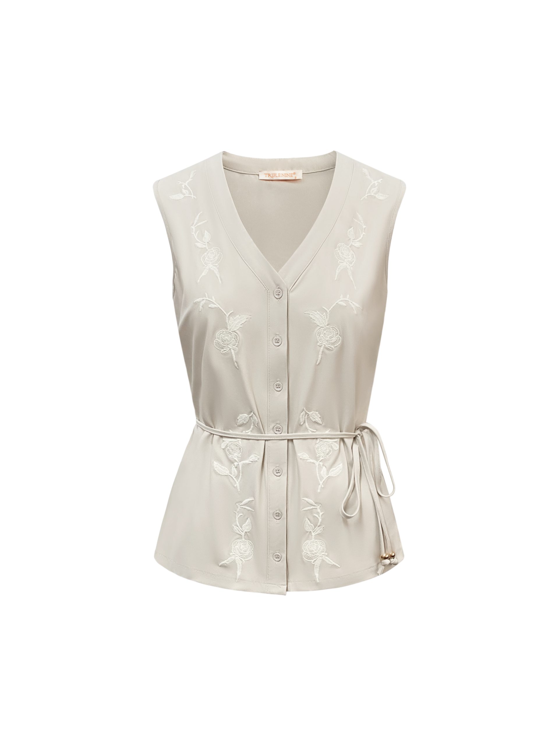 Triple Nine - Blouse cut sleeves with embroidery and cord - Kit