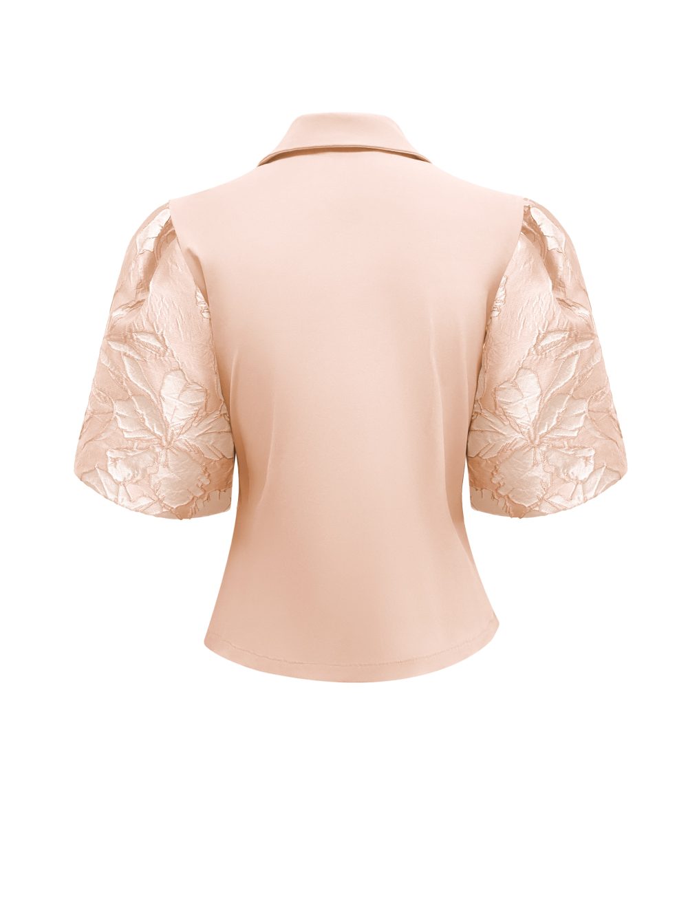 Triple Nine - Blazer short sleeves cross body with satin fabric - Powder pink