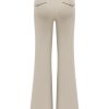Triple Nine - Pant flared with gold rib belt - Beige